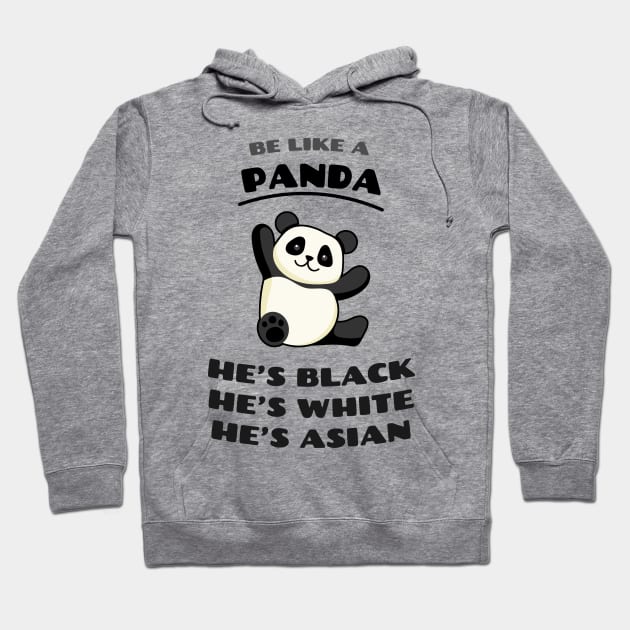 Be like a panda! Destroy Racism. Hoodie by dblaiya
